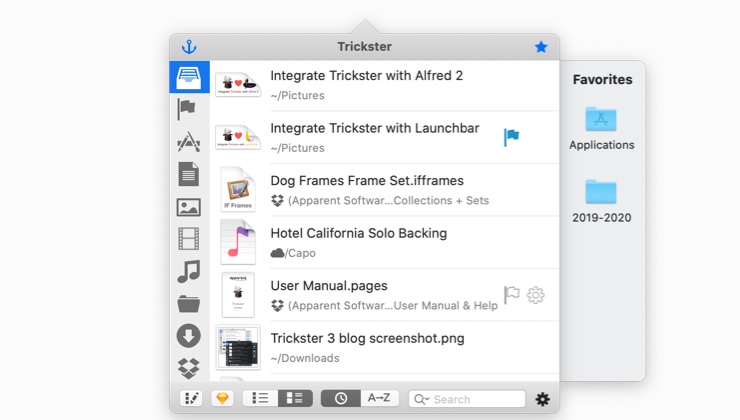 Trickster 3.8.1 Mac 破解版 最近使用文件或程序快捷访问工具